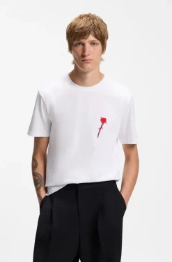 Cotton T-shirt with logo artwork
