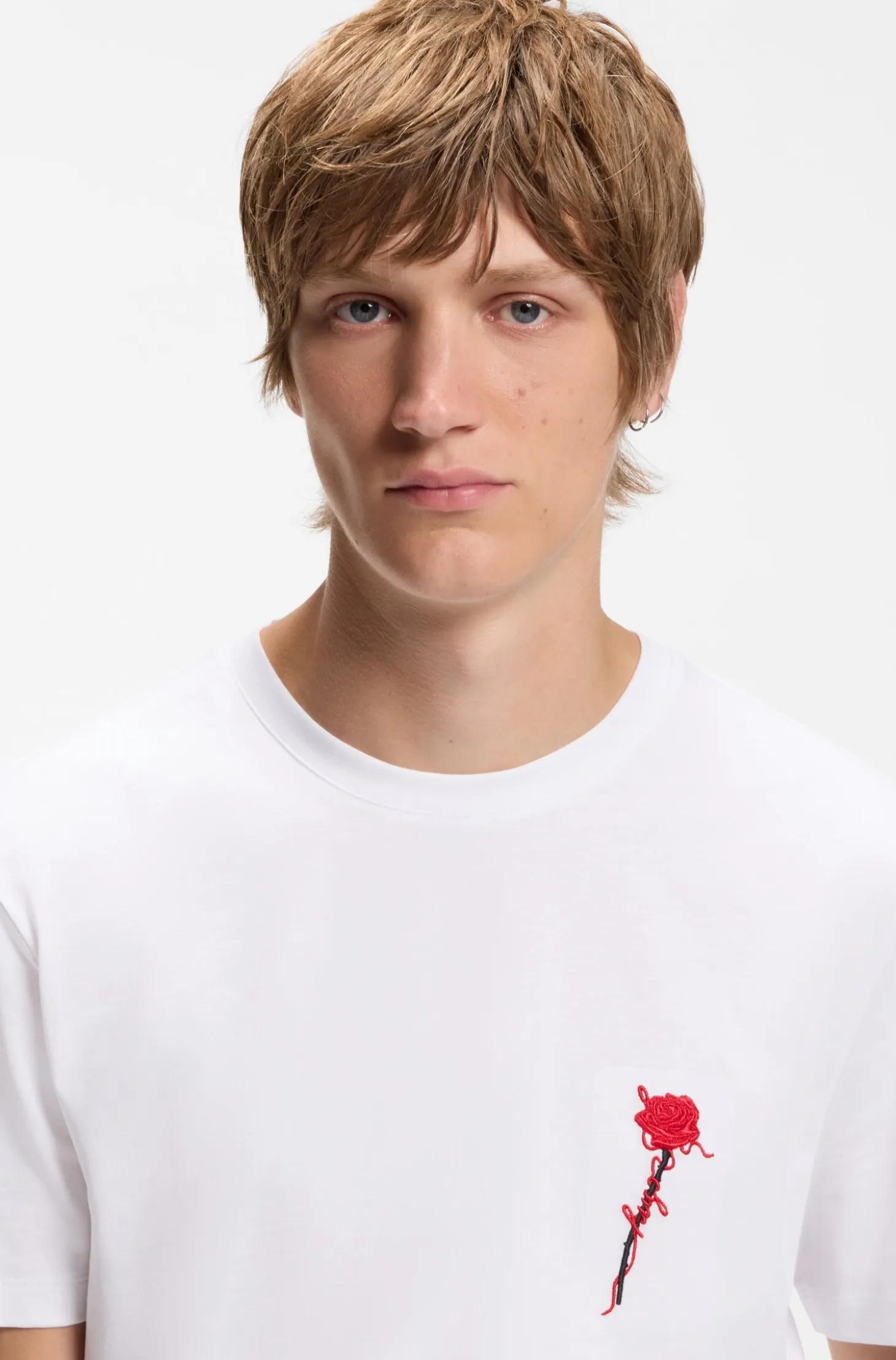 Cotton T-shirt with logo artwork
