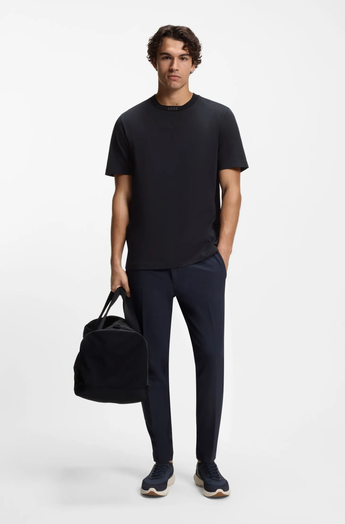 Cotton T-shirt with logo crew neck