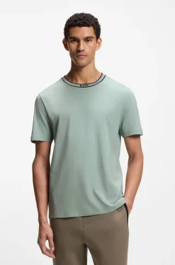 Cotton T-shirt with logo crew neck