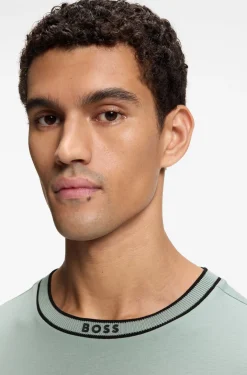 Cotton T-shirt with logo crew neck