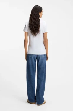 Cotton T-shirt with tonal chest logo