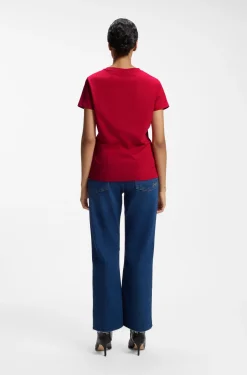 Cotton T-shirt with tonal chest logo
