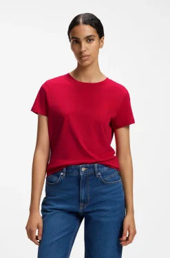 Cotton T-shirt with tonal chest logo