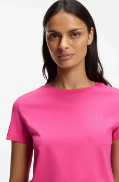 Cotton T-shirt with tonal chest logo