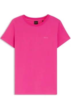 Cotton T-shirt with tonal chest logo