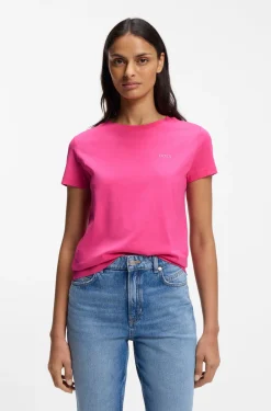 Cotton T-shirt with tonal chest logo