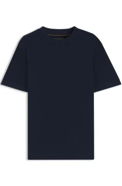 Cotton T-shirt with two-tone piqué structure