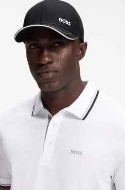 Cotton-twill cap with contrast trims and embroidered logo
