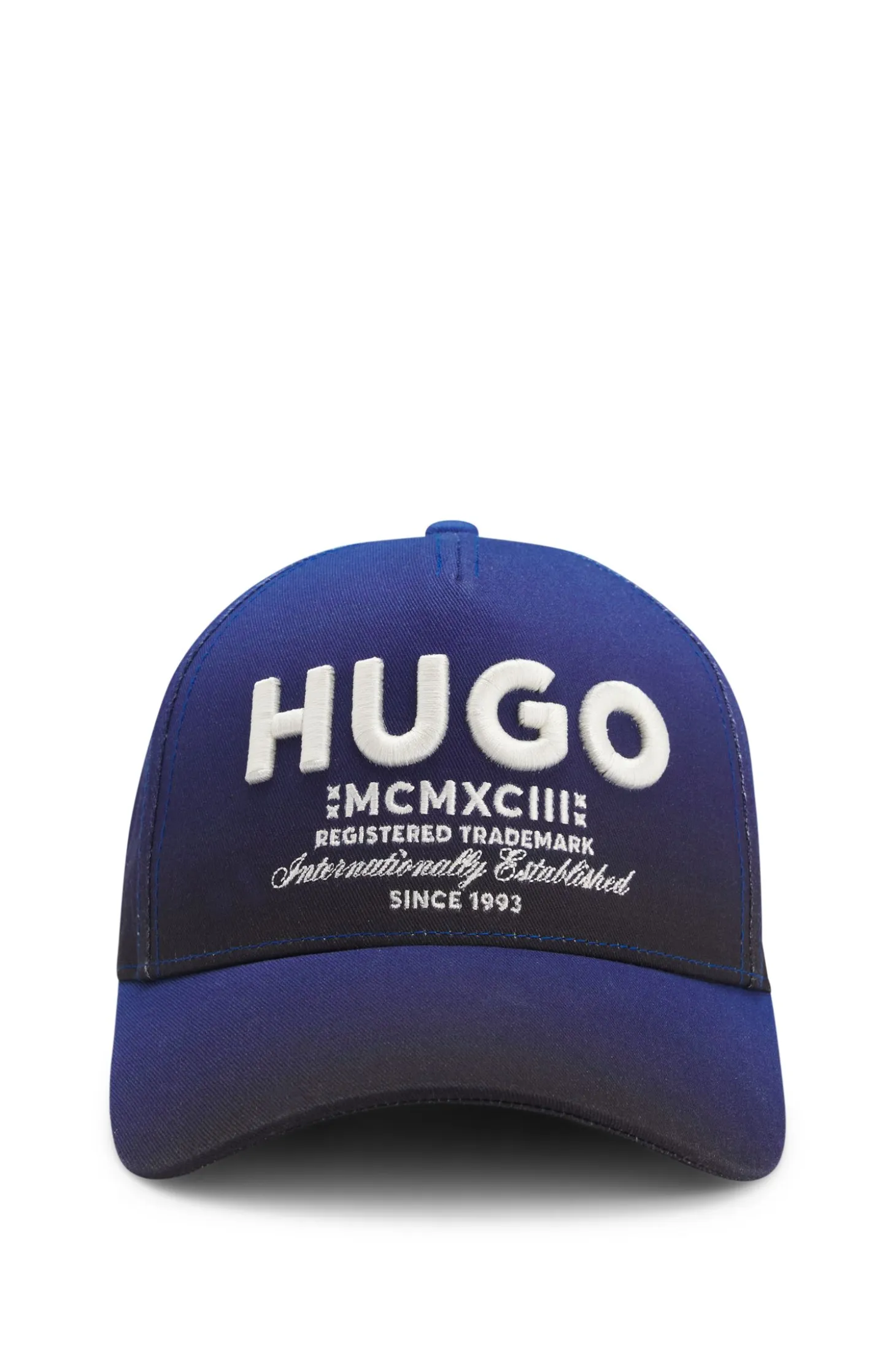 Cotton-twill cap with 3D embroidered logo