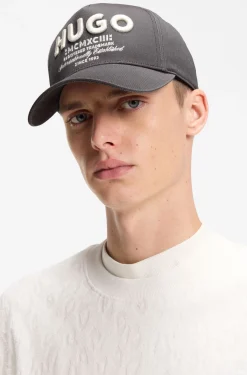 Cotton-twill cap with 3D embroidered logo