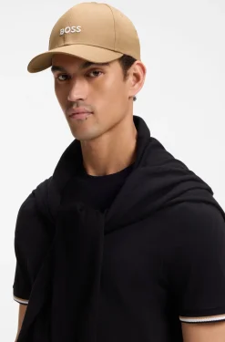 Cotton-twill cap with embroidered logo