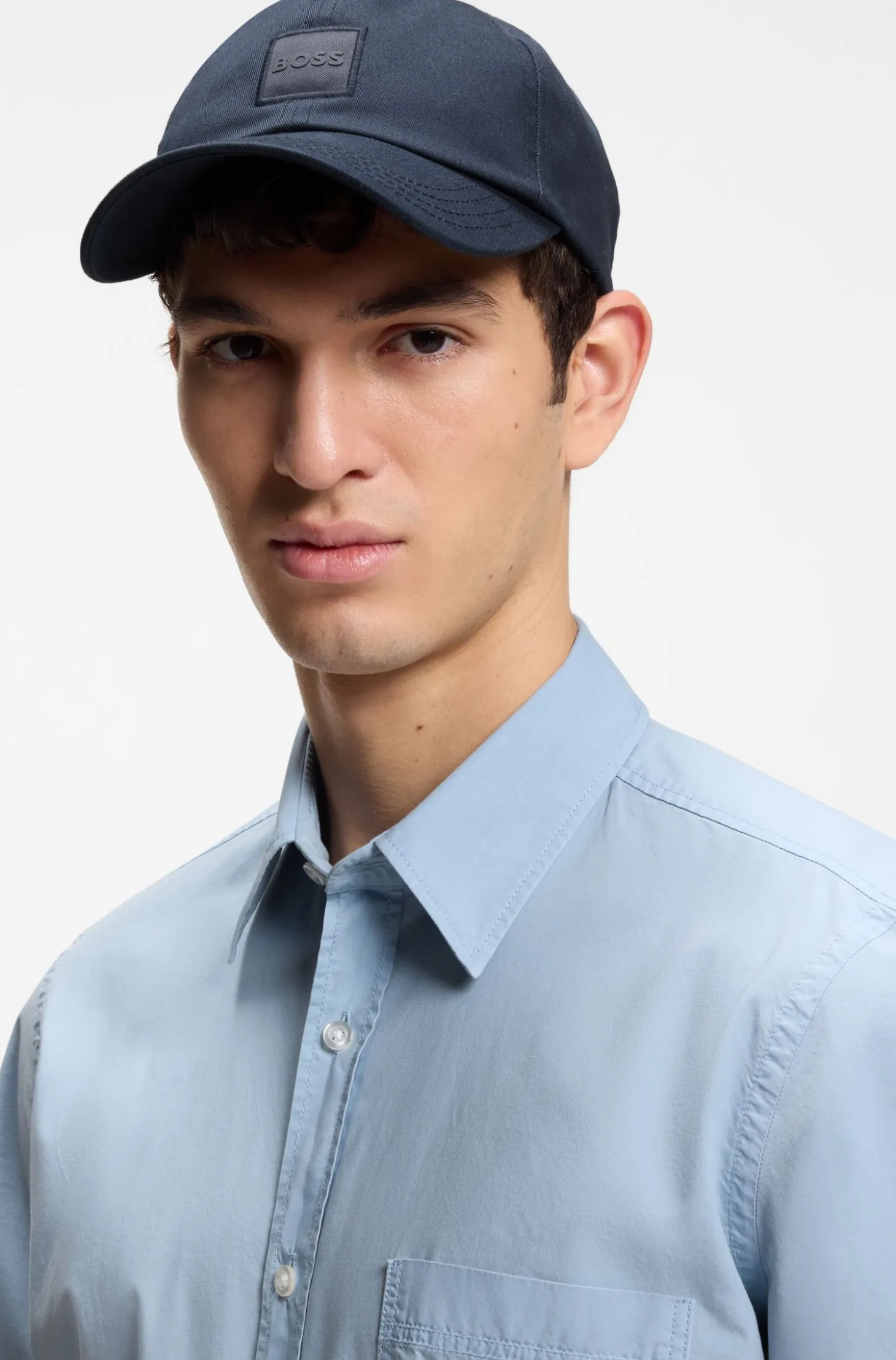 Cotton-twill cap with logo patch