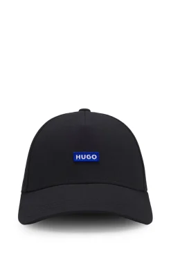 Cotton-twill cap with logo patch