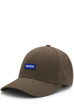 Cotton-twill cap with logo patch