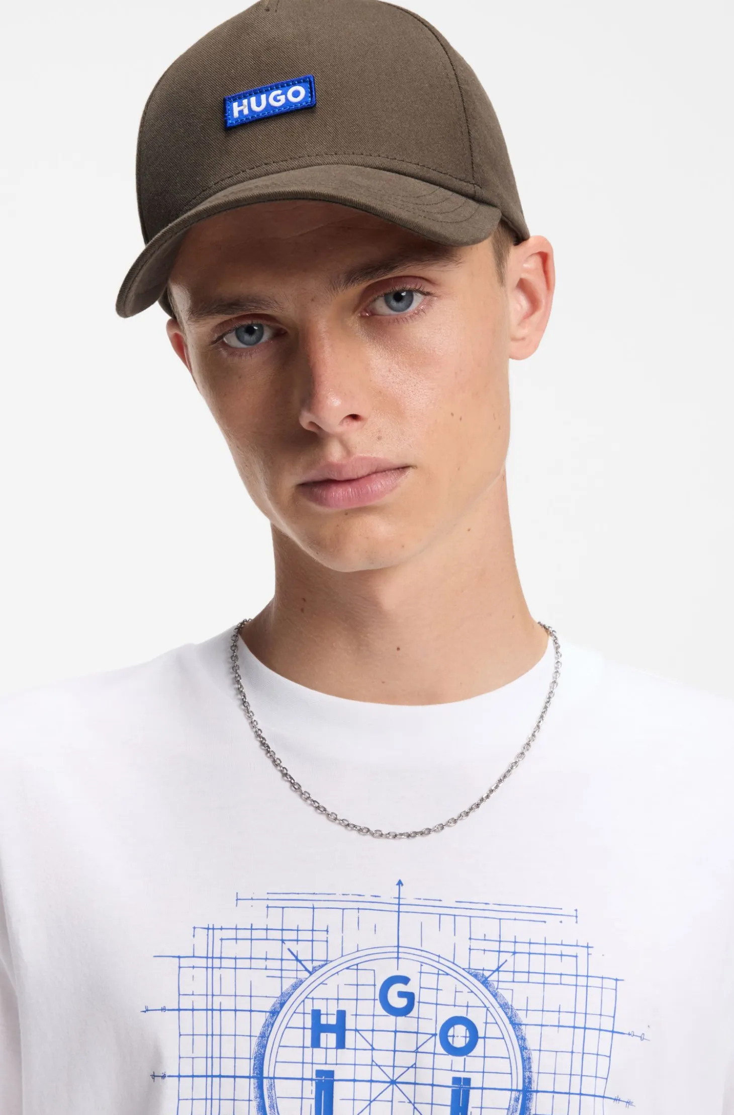 Cotton-twill cap with logo patch