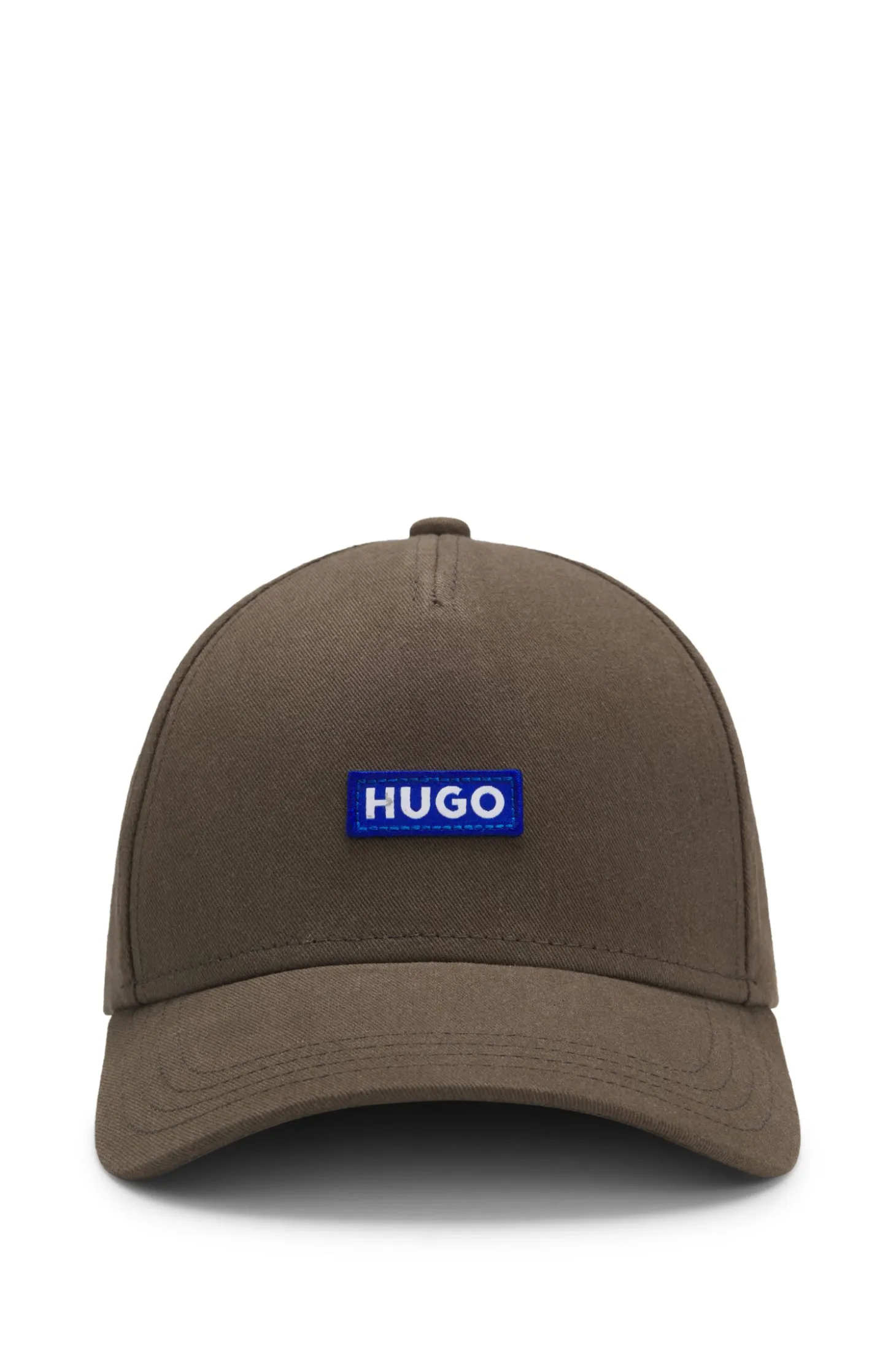Cotton-twill cap with logo patch