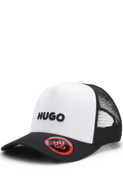 Cotton-twill cap with mesh panels