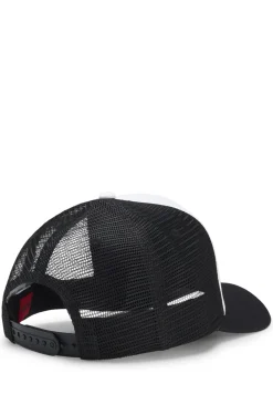 Cotton-twill cap with mesh panels