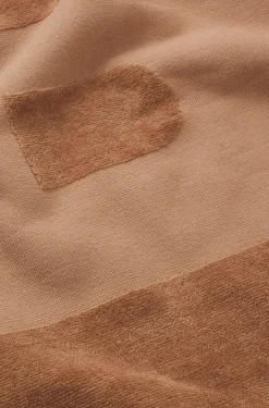 Cotton-velvet beach towel with sculpted logo