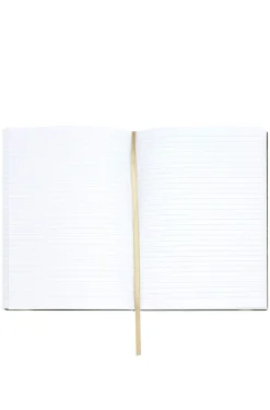 Cream A5 notebook with monogram pattern