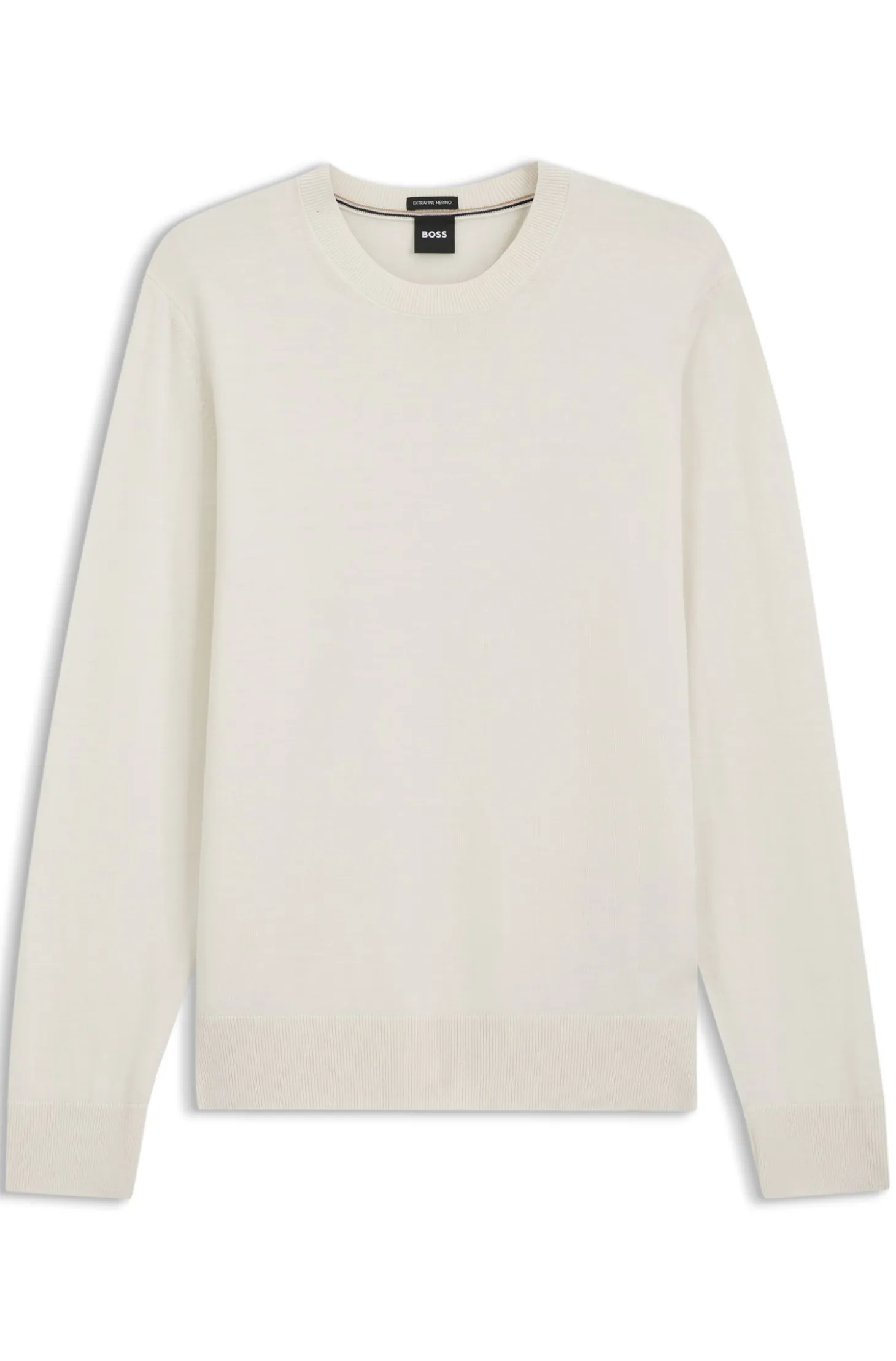 Crew-neck sweater crafted from virgin wool