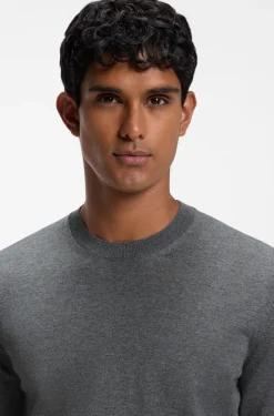 Crew-neck sweater crafted from virgin wool
