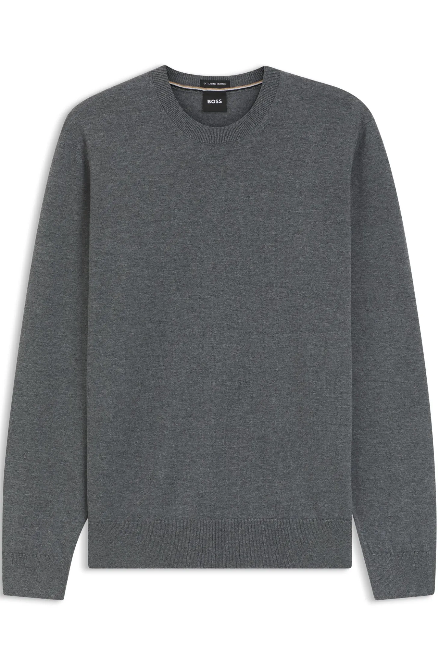 Crew-neck sweater crafted from virgin wool