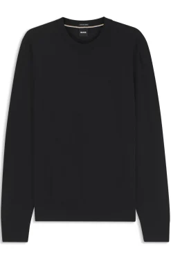 Crew-neck sweater crafted from virgin wool