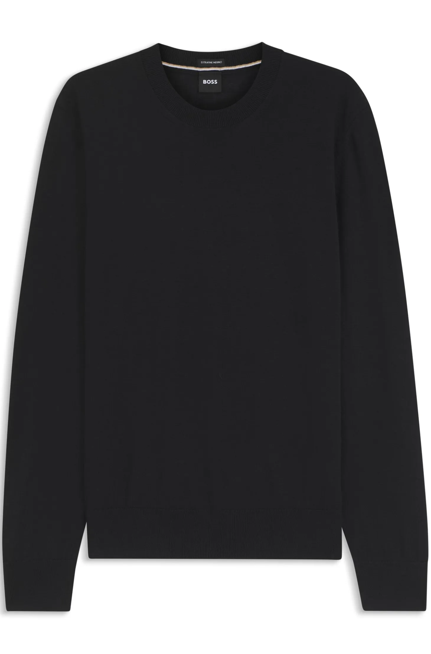 Crew-neck sweater crafted from virgin wool