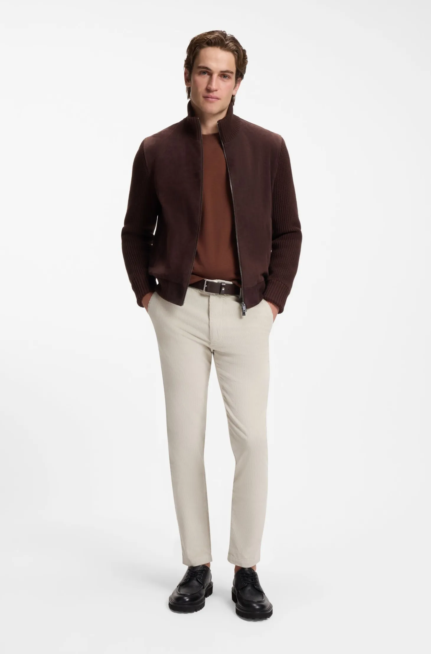 Crew-neck sweater crafted from virgin wool