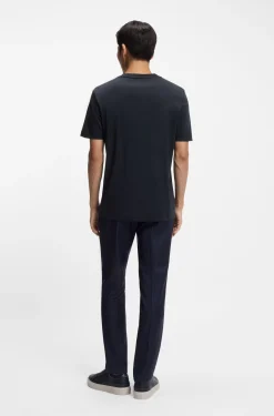 Crew-neck T-shirt in mercerised Supima cotton