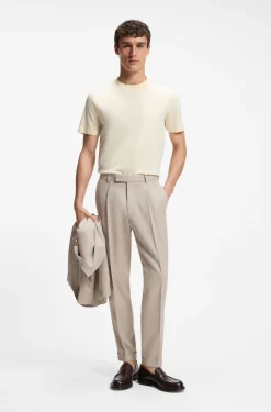 Crew-neck T-shirt in mercerised Supima cotton