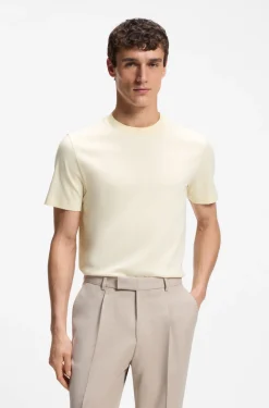 Crew-neck T-shirt in mercerised Supima cotton