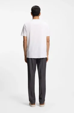 Crew-neck T-shirt in mercerised Supima cotton