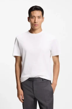 Crew-neck T-shirt in mercerised Supima cotton