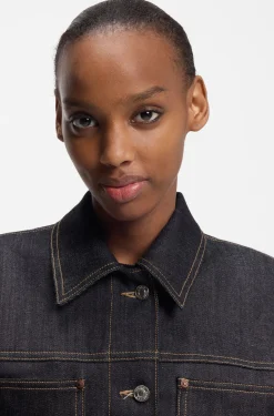 Cropped jacket in Japanese selvedge denim