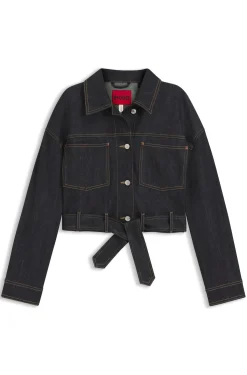Cropped jacket in Japanese selvedge denim