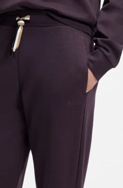 Cuffed tracksuit bottoms with signature-stripe drawcord
