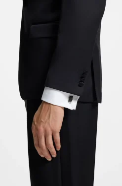 Cufflinks with coloured lines