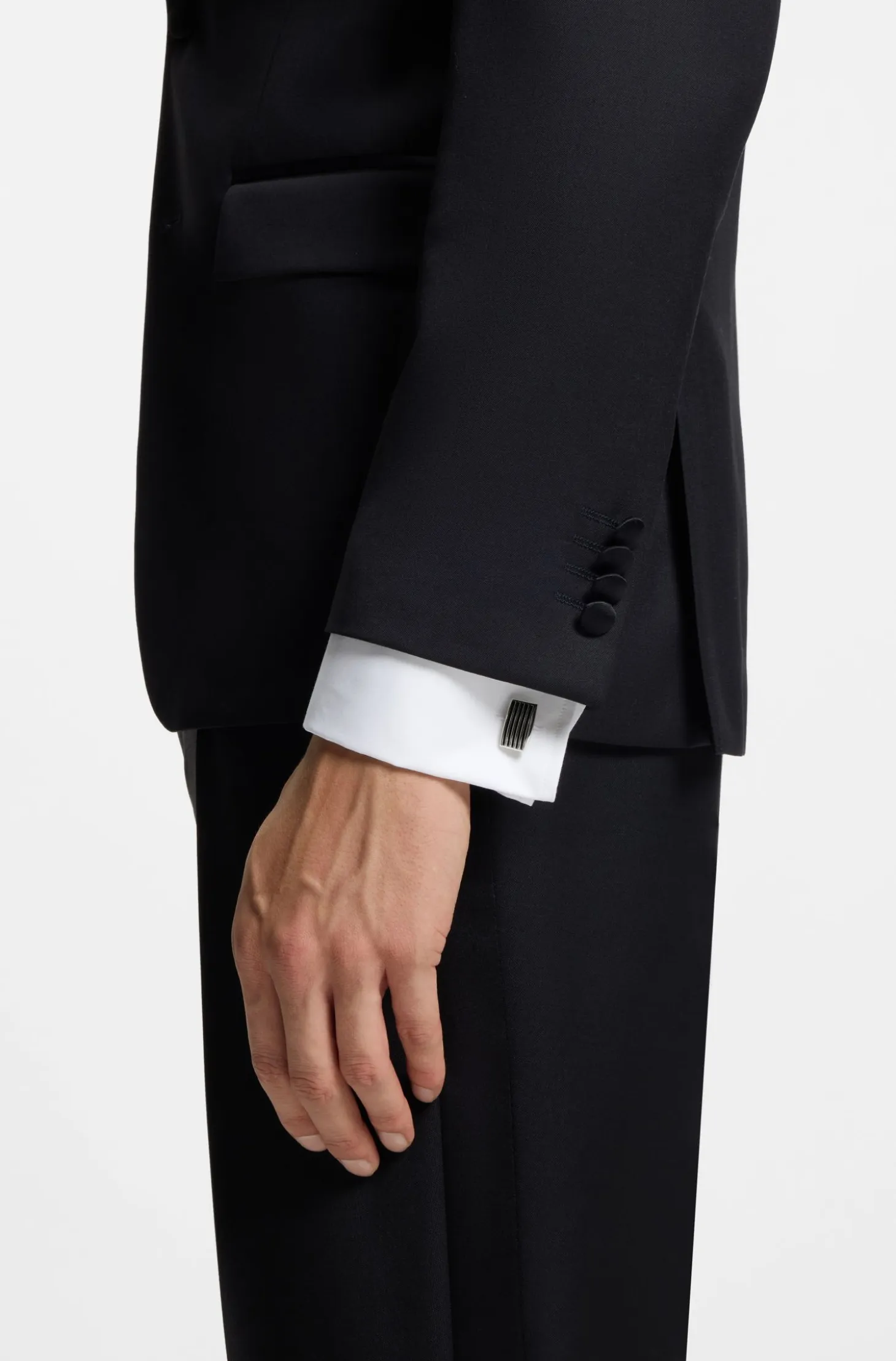 Cufflinks with coloured lines