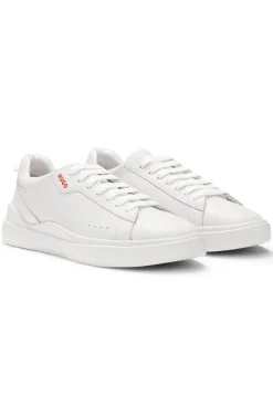 Cupsole trainers in leather with logo details