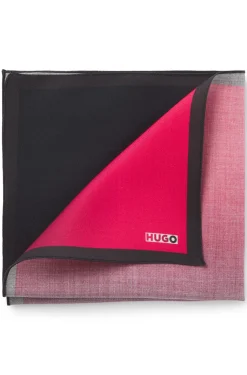 Degradé pocket square with logo print