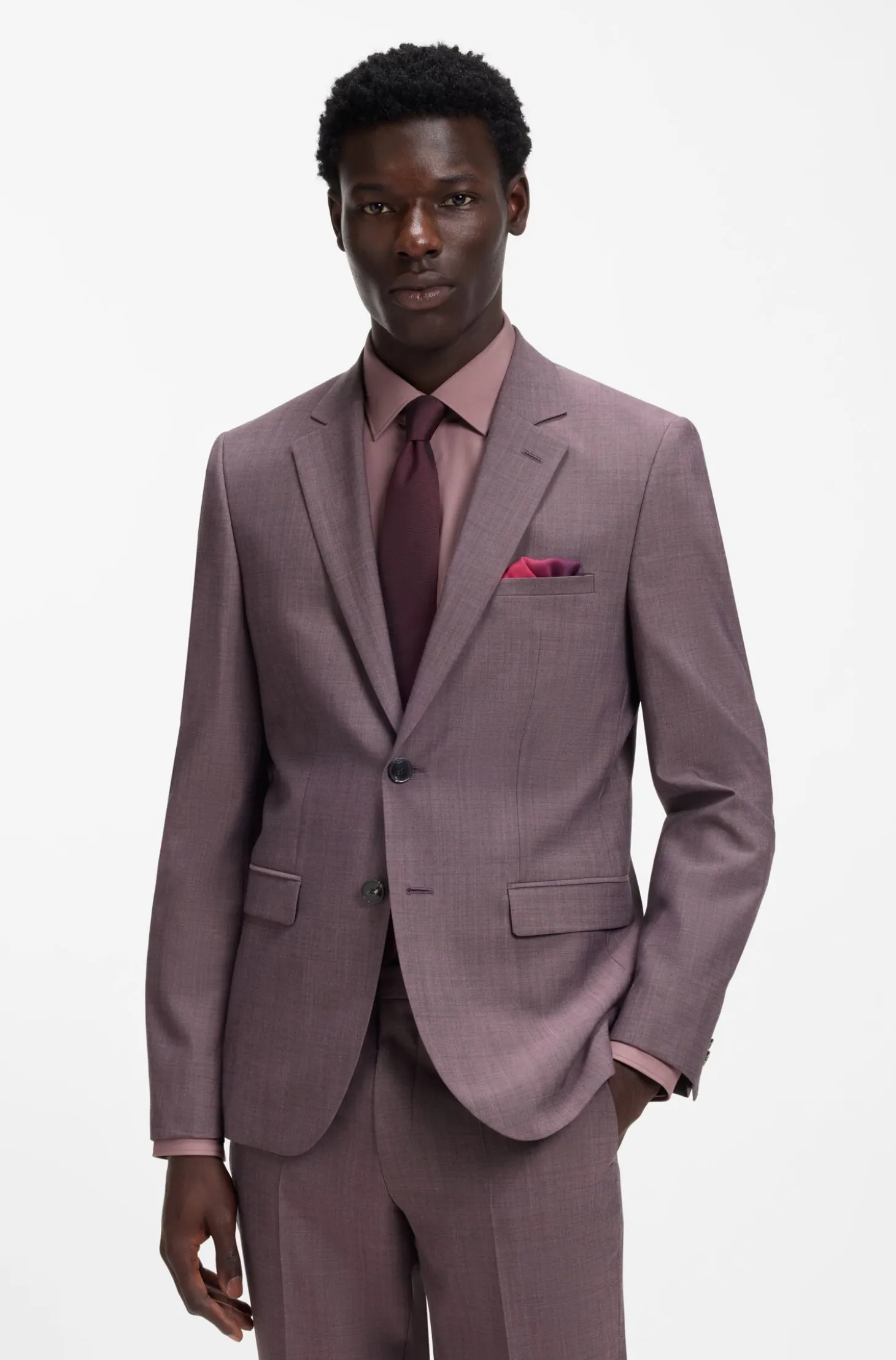Degradé pocket square with logo print