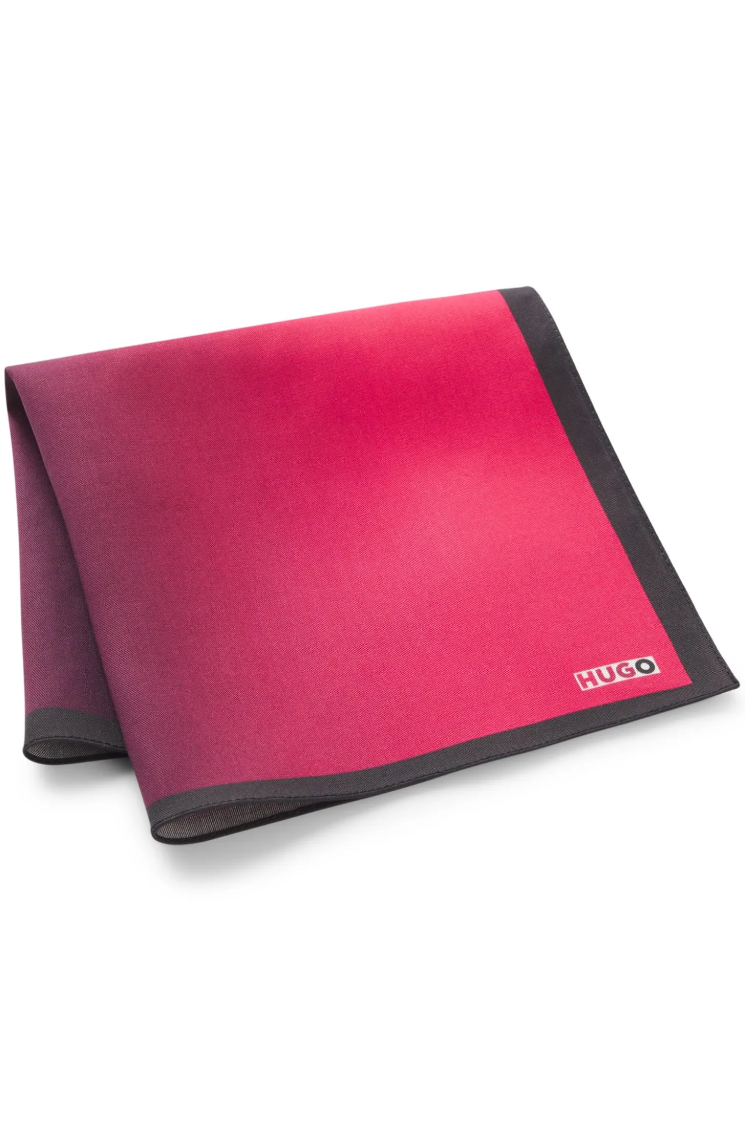 Degradé pocket square with logo print