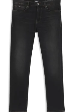 Delaware Slim-fit black jeans in stretch cotton blend