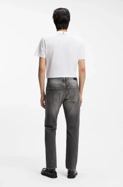 Delaware slim-fit jeans in black stretch denim