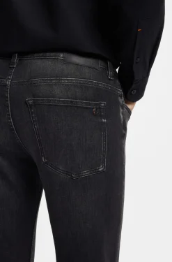 Delaware slim-fit jeans in black stretch denim