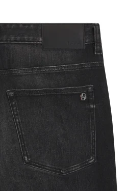 Delaware slim-fit jeans in black stretch denim