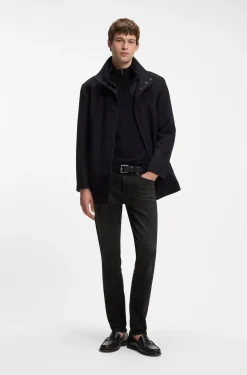 Delaware slim-fit jeans in black stretch denim